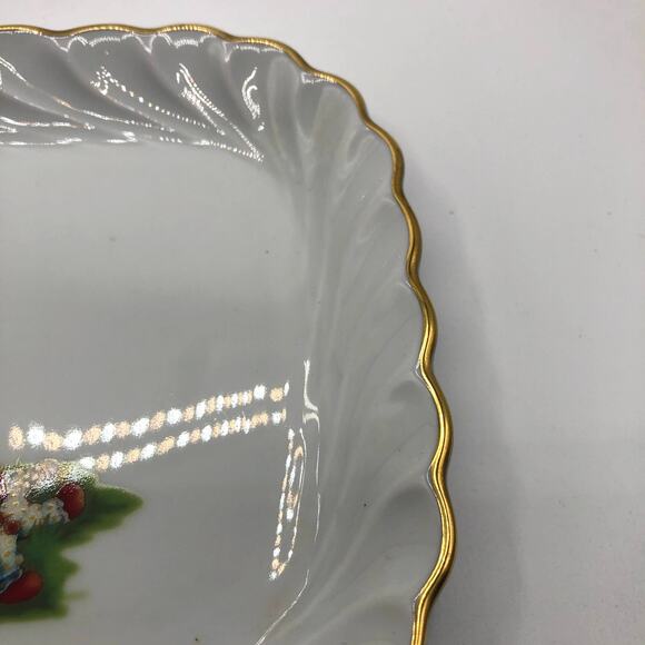 Limoges Porcelain Transfer Print Bear‎ Child Tray - Picture 3 of 7